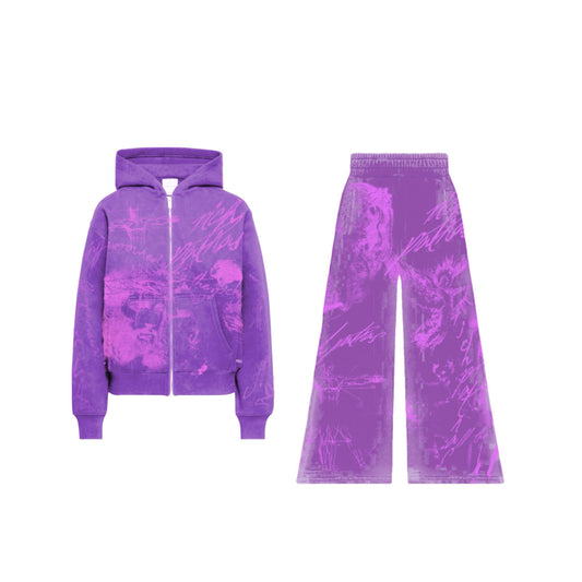 Purple Graffiti Wall Bundle