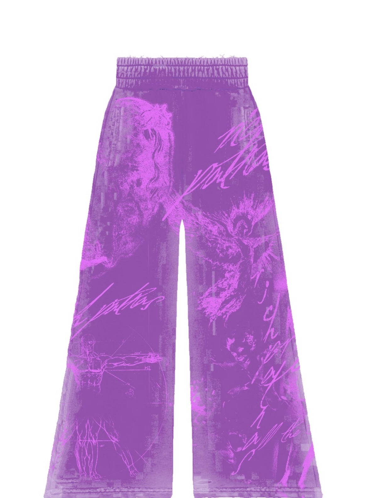 Purple Graffiti Wall Sweatpants