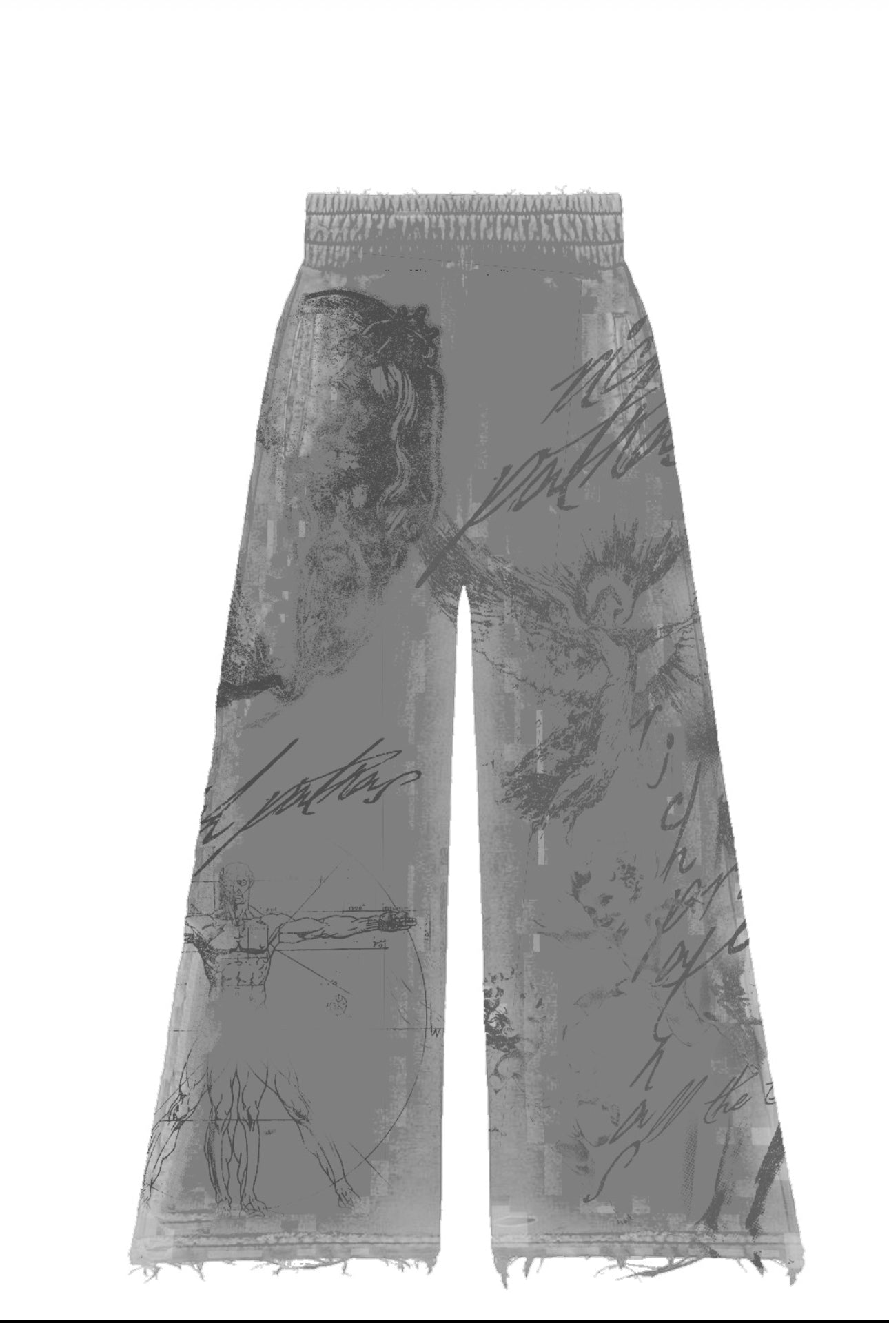 Grey Graffiti Sweatpants