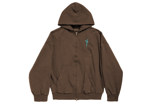 Cross Brown zip up